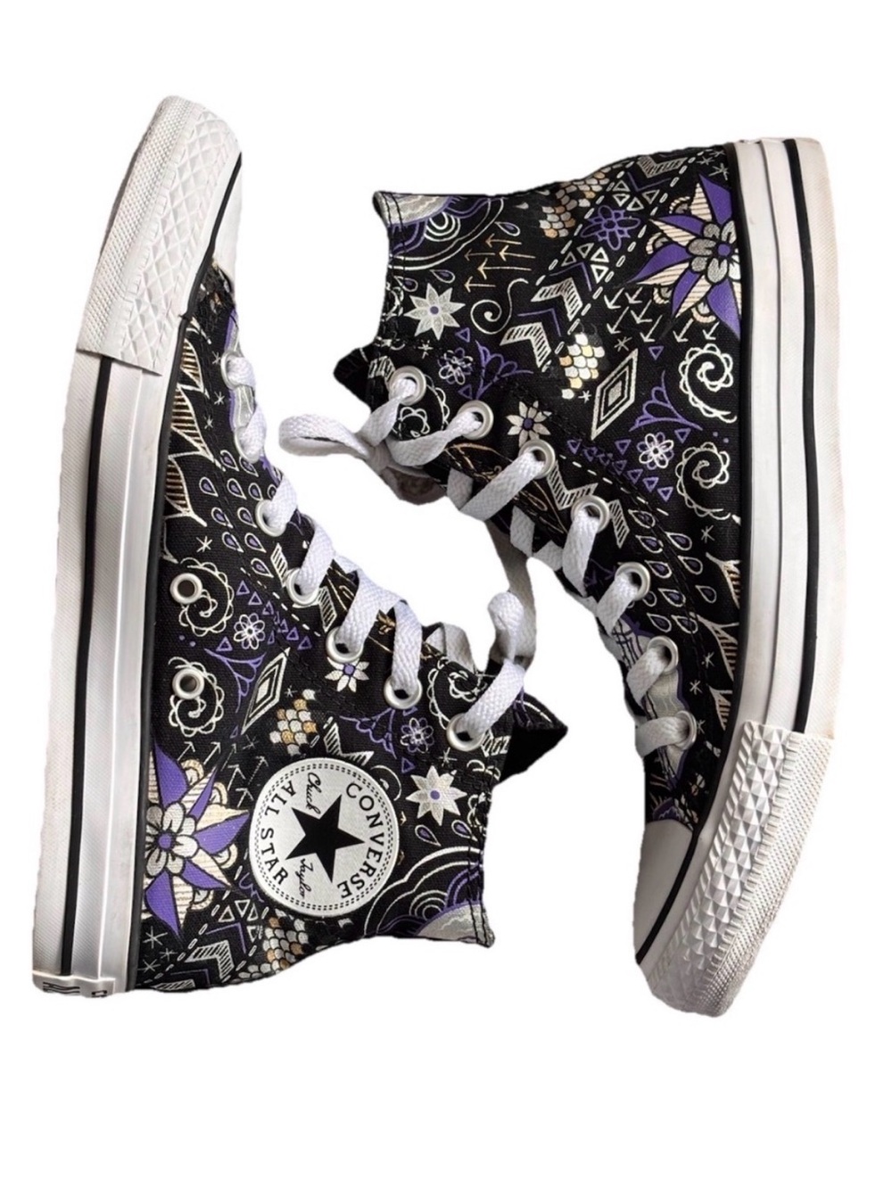 Converse All Stars High Tops
Black Purple Rare Size 7 - Picture 6 of 13